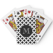 白黒モダン幾何学模様モノグラム