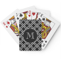 白黒モダン幾何学模様モノグラム