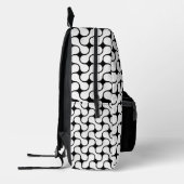 白黒モダン幾何学模様 プリントバックパック (左)