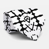 白黒モダン幾何学的プリント ネクタイ (ロール)