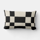 白黒モダン幾何学的装飾用クッション ランバークッション (裏面)