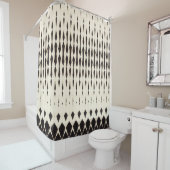 白黒モダン幾何学 シャワーカーテン (インサイチュ)