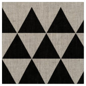 白黒モダン幾何素朴デコーリネン ファブリック (クローズアップ)