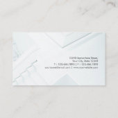 白黒モダン建築家インテリア設計者 名刺 (裏面)