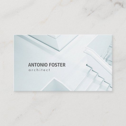 白黒モダン建築家インテリア設計者 名刺 (正面)