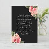 白黒モダン式の招ストライプの待 招待状 (スタンド正面)