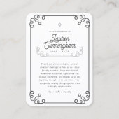 白黒モダン式シンプルお葬式 名刺 (正面)