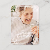 白黒モダン式シンプルお葬式 名刺 (裏面)