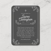 白黒モダン式シンプルお葬式 名刺 (正面)