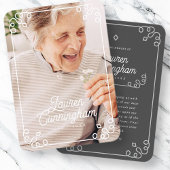 白黒モダン式シンプルお葬式 名刺