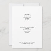 白黒モダン手書き結婚の 招待状 (裏面)