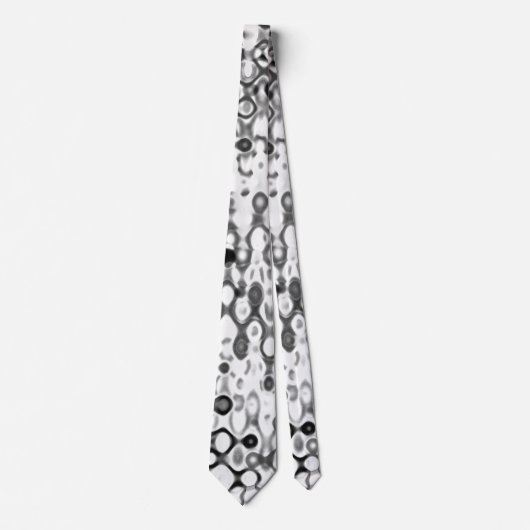 白黒モダン抽象デザイン ネクタイ (正面)