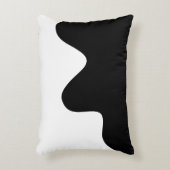 白黒モダン抽象芸術アーミニマルト アクセントクッション (正面(垂直))