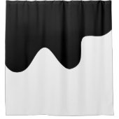 白黒モダン抽象芸術アーミニマルト シャワーカーテン (正面)