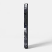 白黒モダン抽象芸術スタイリッシュ iPhoneケース (左側面)