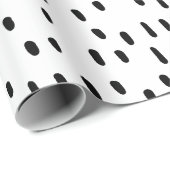 白黒モダン抽象芸術ドットパターントレンディー ラッピングペーパー (ロールコーナー)