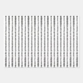 白黒モダン抽象芸術パターンのラッピング ラッピングペーパーシート (正面)