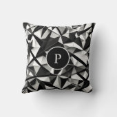 白黒モダン抽象芸術パターン クッション (裏面)