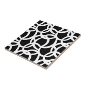 白黒モダン抽象芸術パターン タイル (側面)