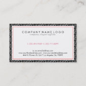 白黒モダン抽象芸術パターン 名刺 (裏面)