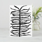 白黒モダン抽象芸術パームフロンドトロピカルホテル セーブザデート (スタンド正面)