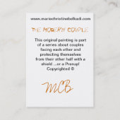 白黒モダン抽象芸術幾何ファインアート 名刺 (裏面)