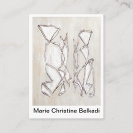 白黒モダン抽象芸術幾何ファインアート 名刺