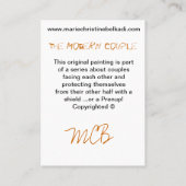 白黒モダン抽象芸術幾何ファインアート 名刺 (裏面)