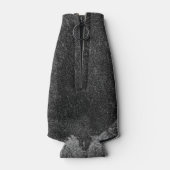 白黒モダン抽象芸術絵画のブラシ技術 ボトルクーラー (裏面)