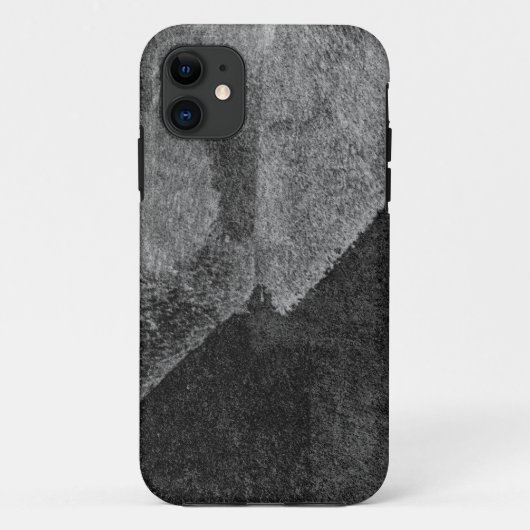 白黒モダン抽象芸術絵画のブラシ技術 Case-Mate iPhoneケース (裏面)