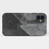 白黒モダン抽象芸術絵画のブラシ技術 Case-Mate iPhoneケース (裏面(横))