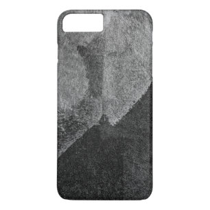 白黒モダン抽象芸術絵画のブラシ技術 iPhone 8 PLUS/7 PLUSケース