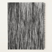 白黒モダン抽象芸術線のパターン プランナー手帳 (裏面)