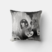 白黒モダン抽象芸術 クッション (正面)