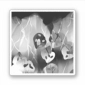 白黒モダン抽象芸術 シール (正面)