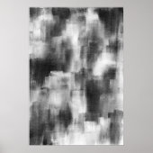 白黒モダン抽象芸術 ポスター (正面)