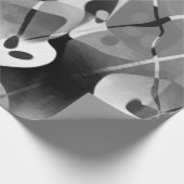 白黒モダン抽象芸術 ラッピングペーパー (角)
