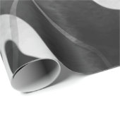 白黒モダン抽象芸術 ラッピングペーパー (ロールコーナー)