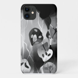 白黒モダン抽象芸術 iPhone 11 ケース