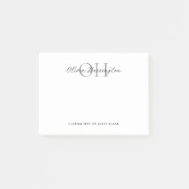 白黒モダン文字モノグラクラシックム ポストイット