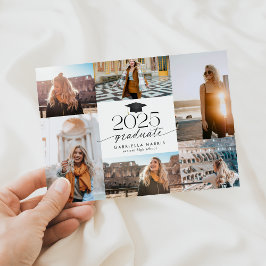 白黒モダン文字部卒業 案内状