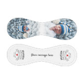 白黒モダン新生児発表写真 野球ボール (パネル)