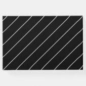 白黒モダン書ミニマル結婚の ゲストブック (裏面)