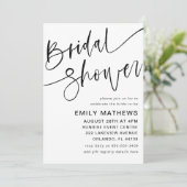 白黒モダン書道ブライダルシャワー 招待状 (スタンド正面)