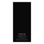 白黒モダン書道価格表サロン ラックカード (裏面)