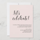 白黒モダン書道写真卒業 招待状 (裏面)