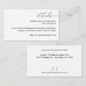 白黒モダン書道3詳細SM エンクロージャーカード (正面/裏面)