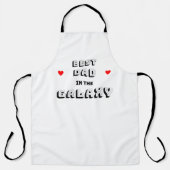 白黒モダン最高のパパの銀河系エプロン エプロン (正面)