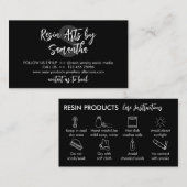 白黒モダン樹脂気に製品 名刺 (正面/裏面)