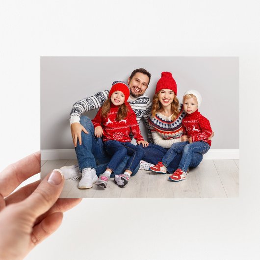 白黒モダン水玉模様クリスマス写真 シーズンカード